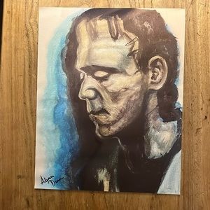 Frankenstein art print 8x10